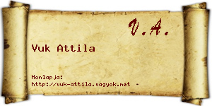 Vuk Attila névjegykártya